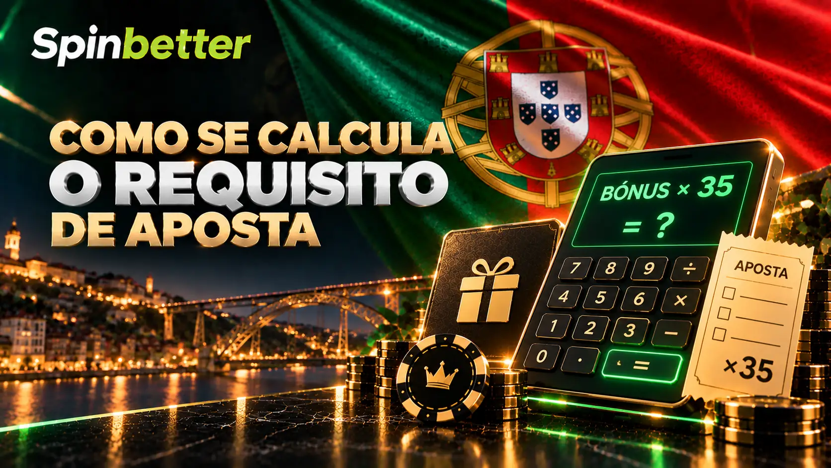 Exemplo do cálculo do requisito de aposta aplicado ao valor do bónus