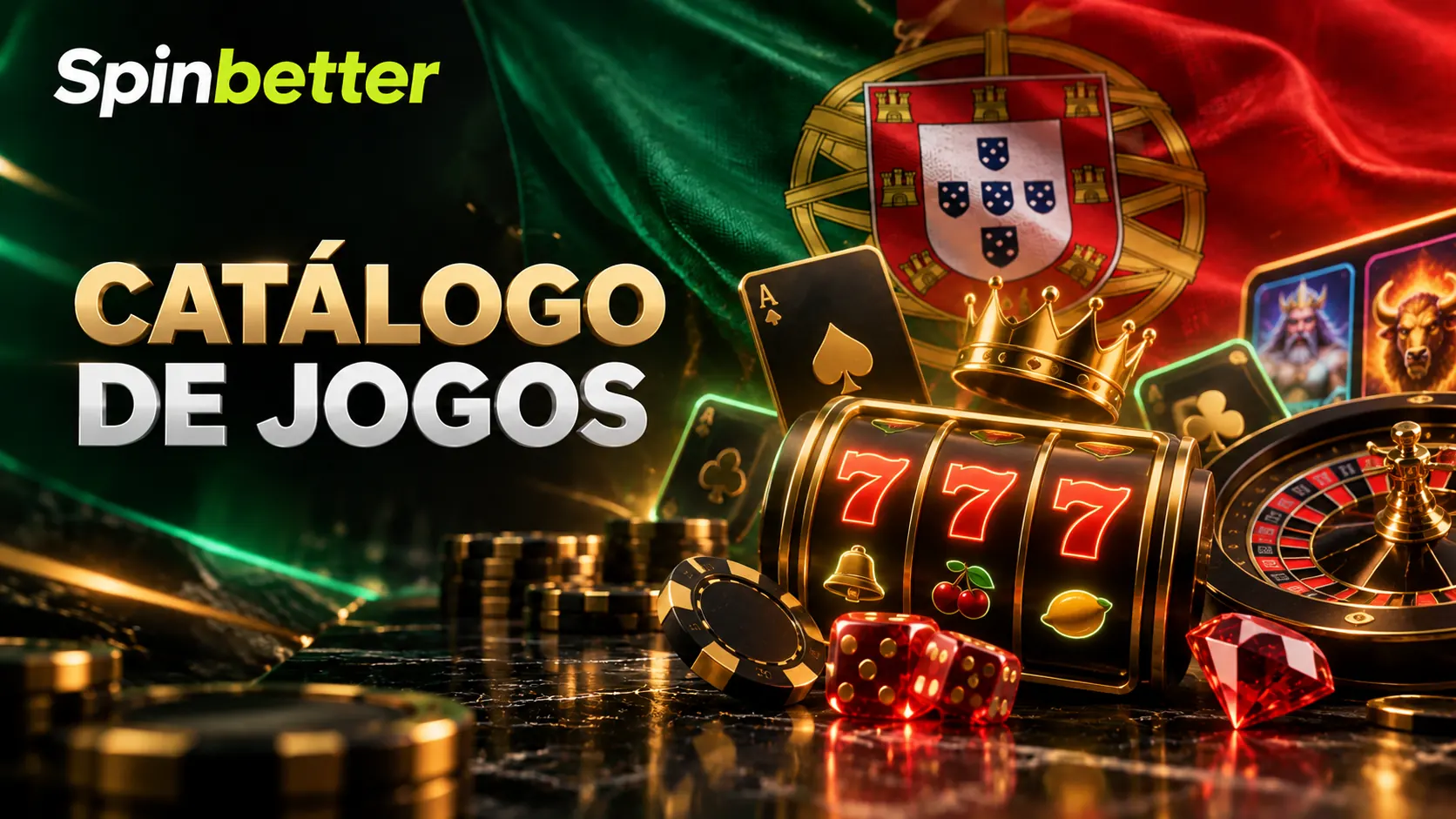 Catálogo de jogos do casino SpinBetter com as categorias disponíveis