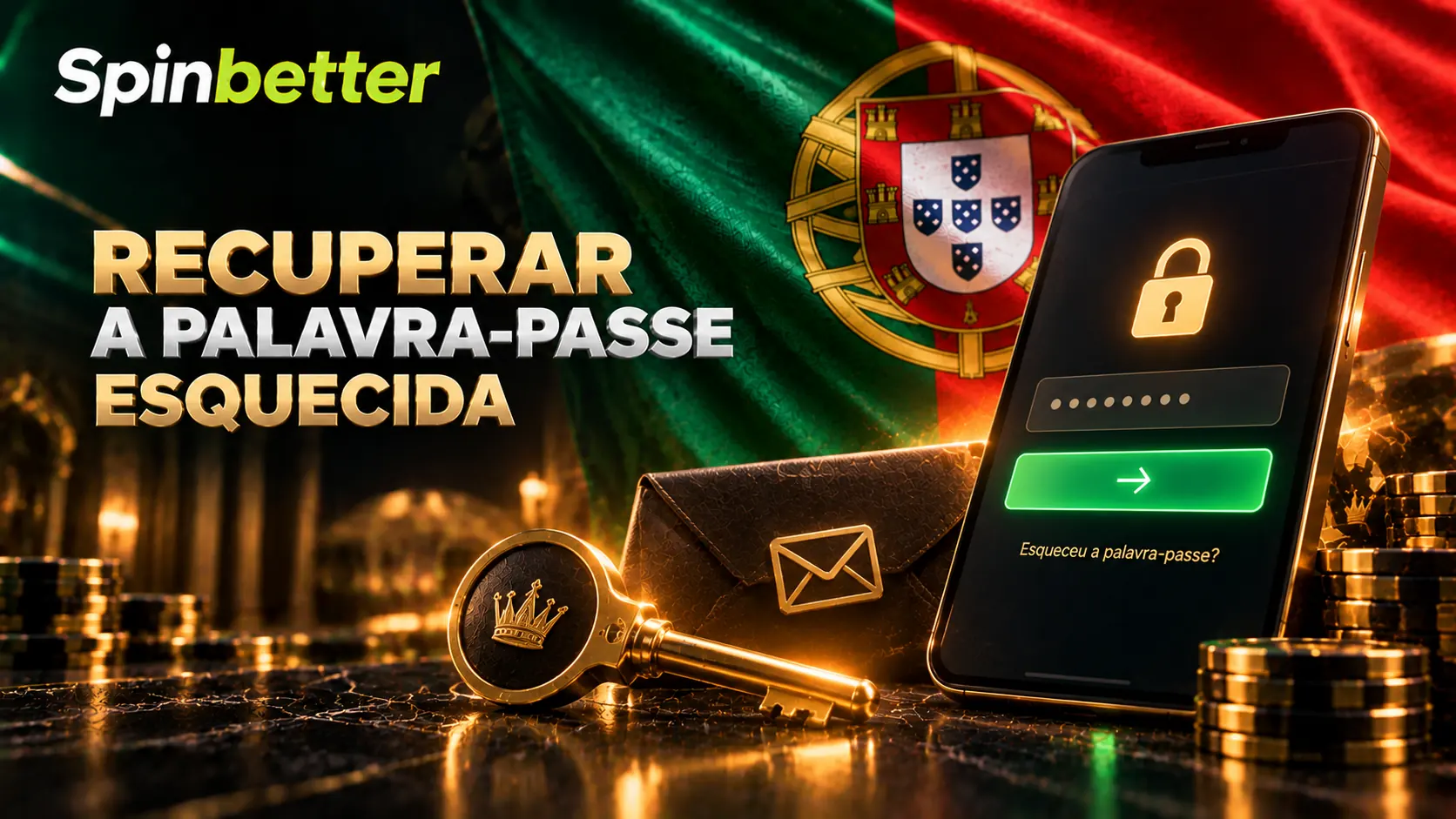 Ecrã de recuperação de palavra-passe com o campo de contacto registado