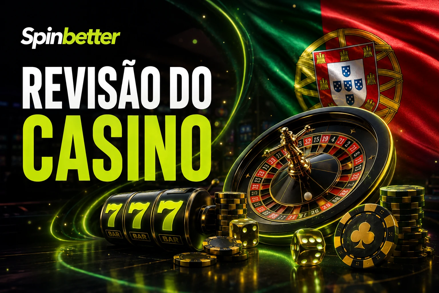 Painel de resumo do casino SpinBetter com jogos, bónus e pagamentos em Portugal